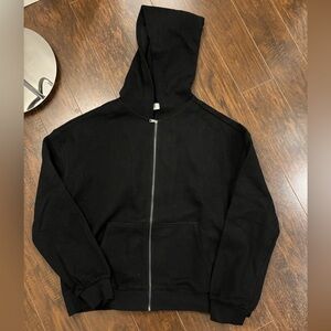 Brunette the label waffle zip up hoodie